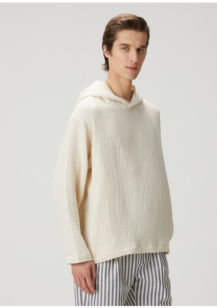 Matthew Kırık Beyaz Kapüşonlu Sweatshirt modelleri