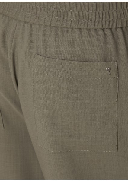 Taş Beli Kemerli Yün Pantolon