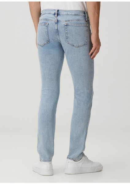 L'homme Slim Açık Mavi Jean Pantolon modelleri