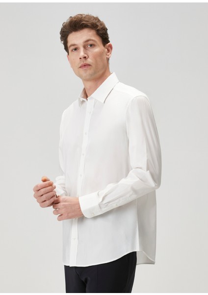 Slim Fit Beyaz Gömlek