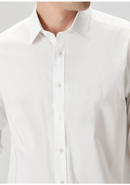 Slim Fit Beyaz Gömlek