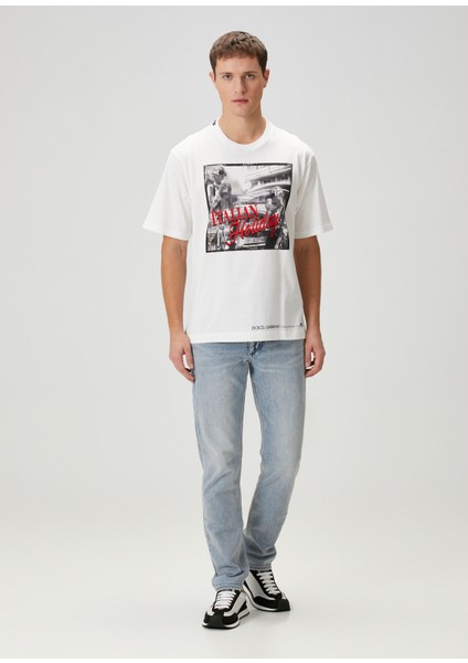 Beyaz Logo Baskılı T-Shirt fiyatları