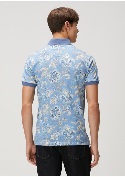 Açık Mavi Polo Yaka Etnik Desenli T-Shirt fırsatları