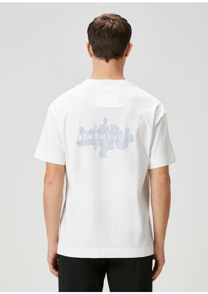 Beyaz Mavi Baskılı T-Shirt fırsatları