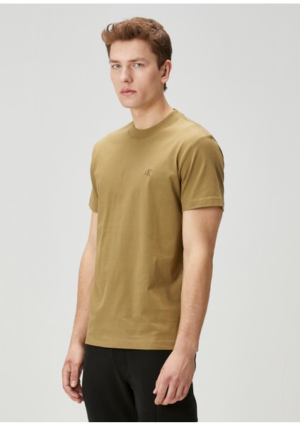 Regular Fit Yeşil Logo Nakışlı T-Shirt modelleri