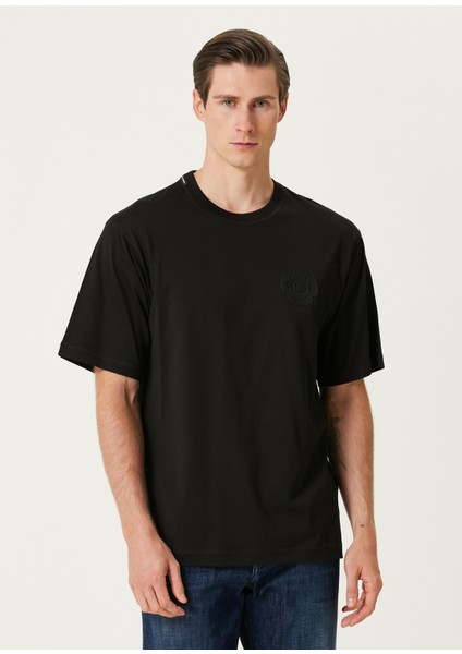 Siyah Logo Patchli T-Shirt