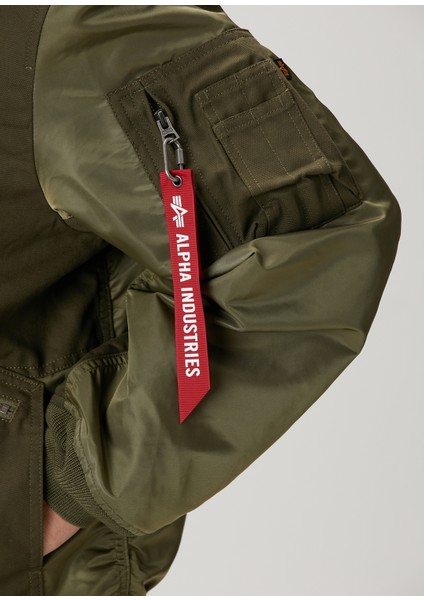 Haki Logo Detaylı Mont