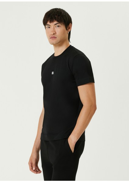 Slim Fit 4g Siyah Logo Nakışlı T-Shirt modelleri