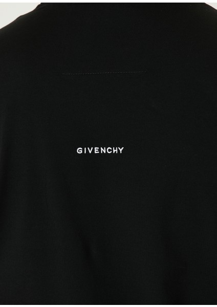 Slim Fit 4g Siyah Logo Nakışlı T-Shirt