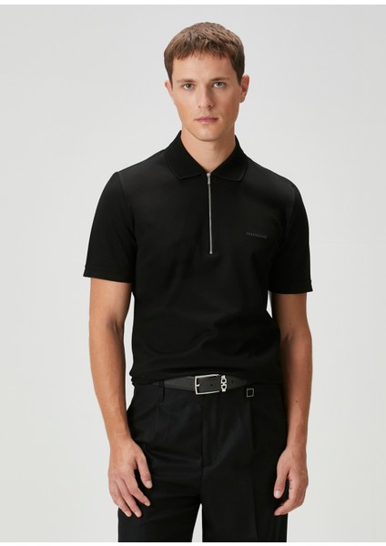 Siyah Polo Yaka Triko