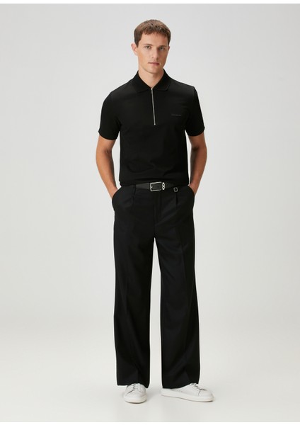 Siyah Polo Yaka Triko