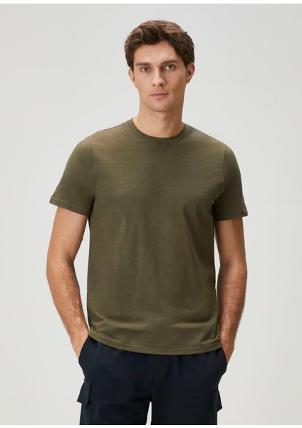 Haki Flamlı T-Shirt