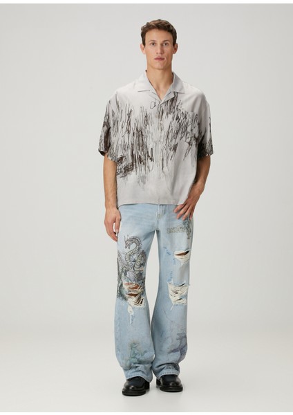 Conflict Mavi Bootcut Jean Pantolon