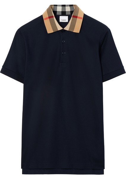 Pamuklu Lacivert Polo Yaka Erkek T-Shirt