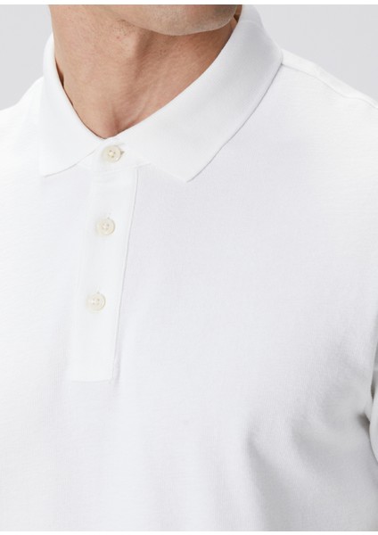 Kırık Beyaz Polo Yaka T-Shirt