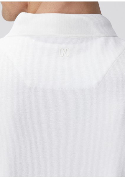 Kırık Beyaz Polo Yaka T-Shirt