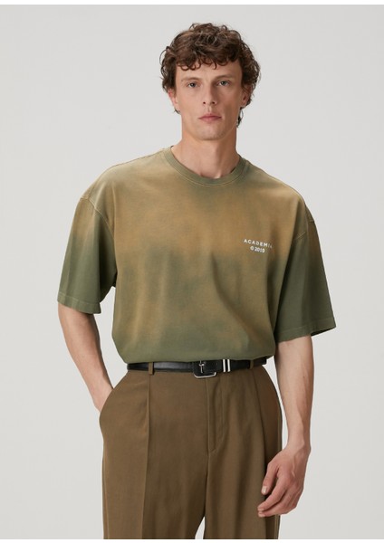 Awards Haki Logo Baskılı T-Shirt