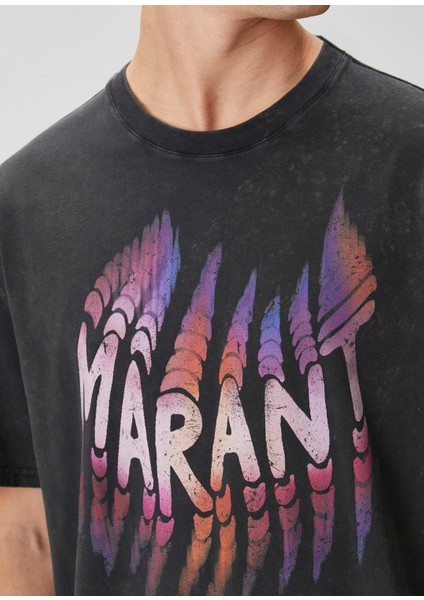 Antrasit Baskılı T-Shirt indirimleri