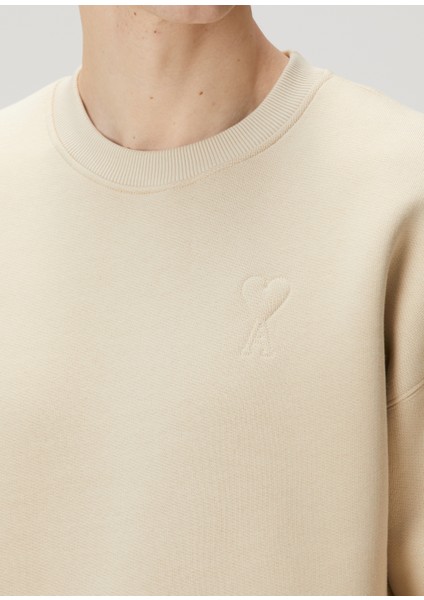 Krem Logo Nakışlı Sweatshirt indirimleri