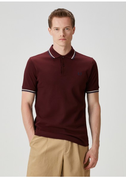 Regular Fit Bordo Polo Yaka T-Shirt