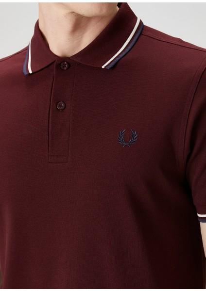 Regular Fit Bordo Polo Yaka T-Shirt