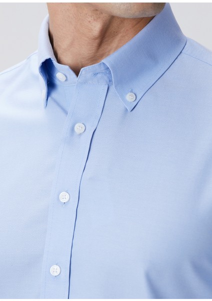 Mavi Non-Iron Oxford Gömlek