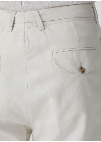 Taş Keten Karışımlı Pantolon