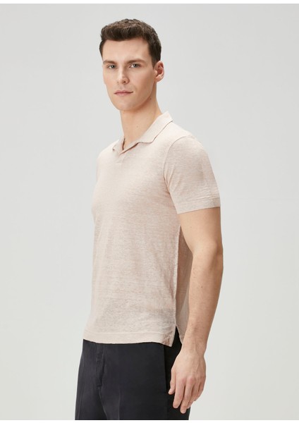 Pembe Polo Keten T-Shirt modelleri