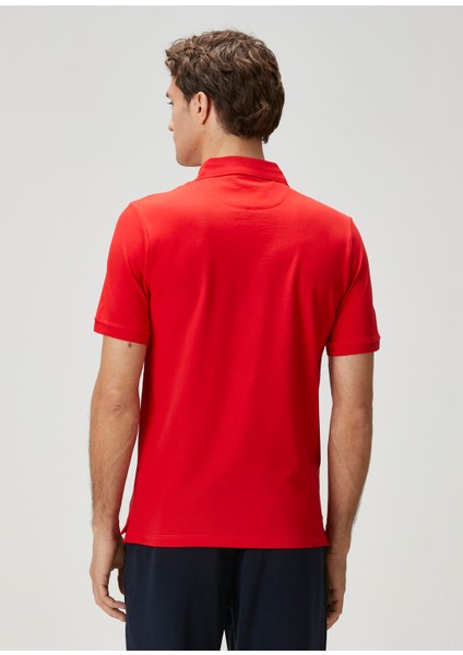 Kırmızı Polo Yaka Basic T-Shirt indirimleri
