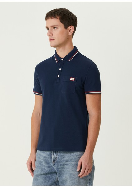 Lacivert Polo Yaka Logo Detaylı T-Shirt modelleri
