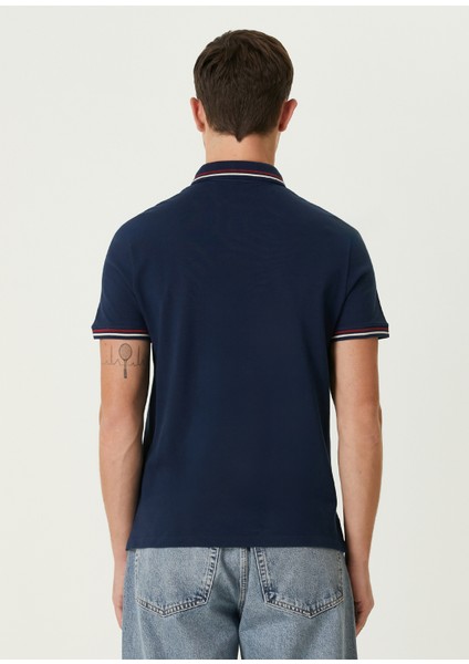 Lacivert Polo Yaka Logo Detaylı T-Shirt fırsatları