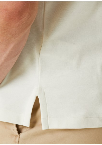 Krem Polo Yaka T-Shirt