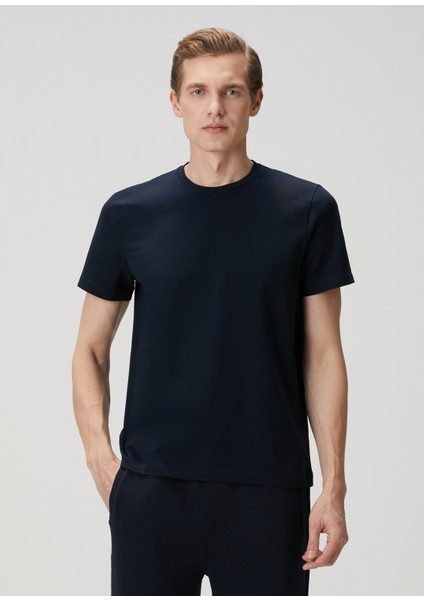 Lacivert Basic T-Shirt