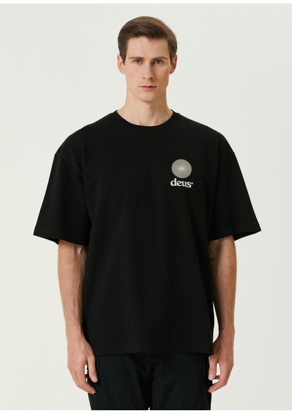 Siyah Logo Baskılı T-Shirt