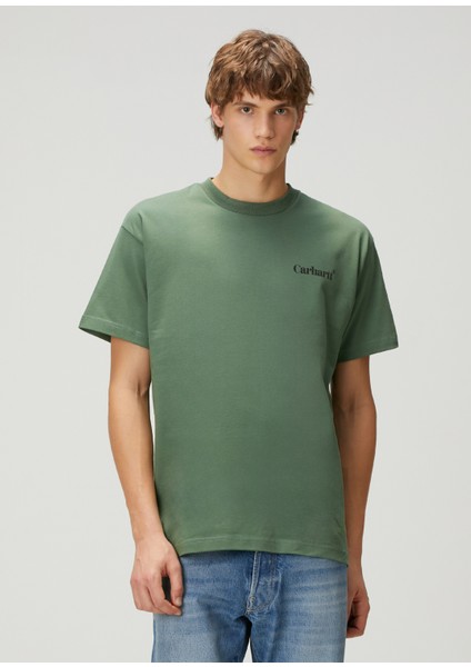 Koyu Yeşil Organik Pamuk T-Shirt