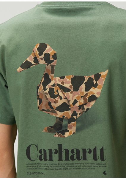 Koyu Yeşil Organik Pamuk T-Shirt