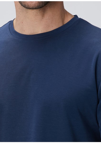 Lacivert Basic T-Shirt