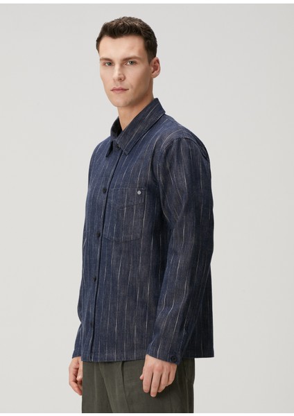 Lacivert Denim Gömlek