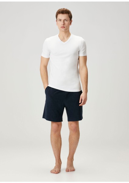 2li Beyaz V Yaka Basic T-Shirt fiyatları