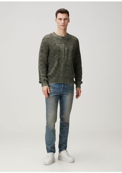 Slim Straight Fit Lacivert Jean Pantolon
