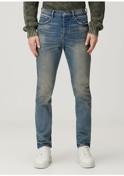 Slim Straight Fit Lacivert Jean Pantolon fiyatları