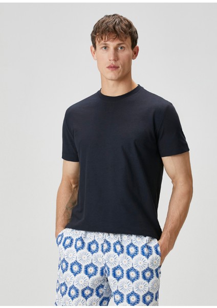 Regular Fit Lacivert Cool Touch T-Shirt