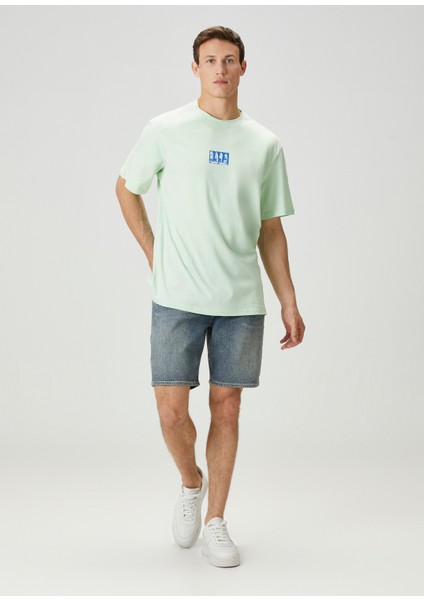 Açık Yeşil Figür Baskılı Oversized T-Shirt fiyatları