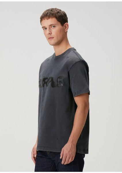 Siyah Logo Baskılı T-Shirt modelleri