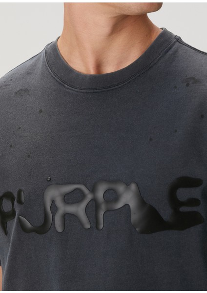 Siyah Logo Baskılı T-Shirt indirimleri