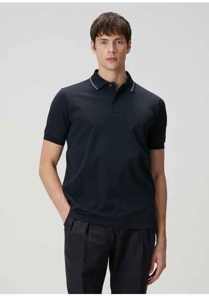 Lacivert Polo Yaka T-Shirt