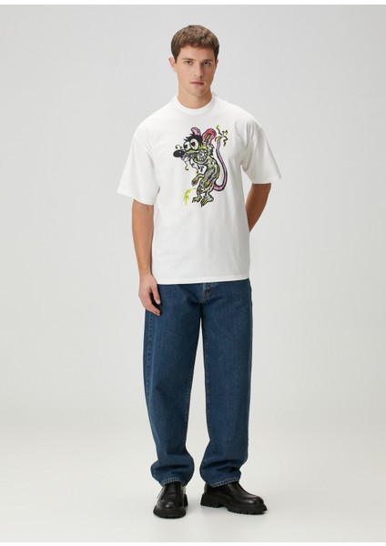 Beyaz Baskılı T-Shirt fiyatları