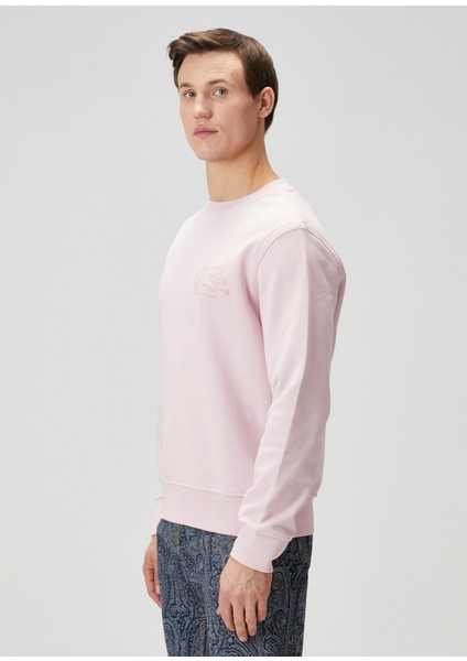 Pembe Logo Nakışlı Sweatshirt modelleri