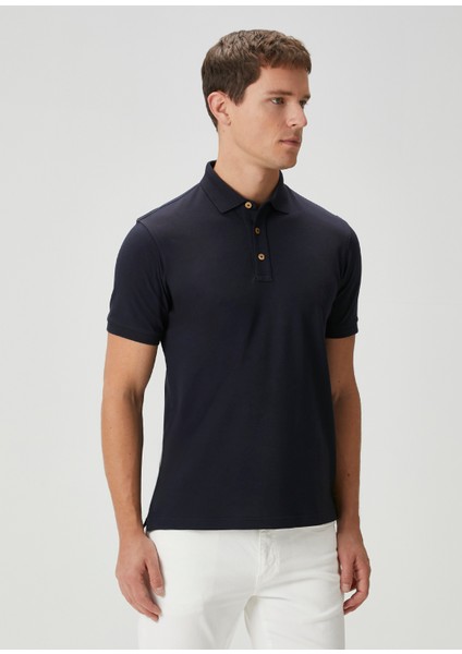 Lacivert Keten Polo T-Shirt modelleri