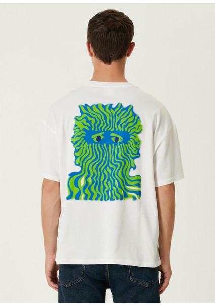 Blue Mask Beyaz Oversized Kısa Kollu Erkek T-Shirt fiyatları